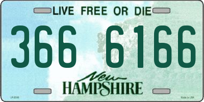 NH license plate 3666166