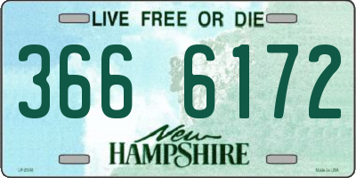 NH license plate 3666172