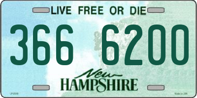 NH license plate 3666200