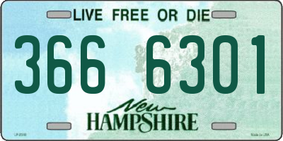 NH license plate 3666301