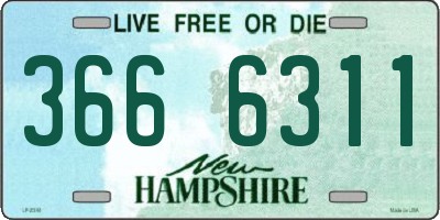 NH license plate 3666311