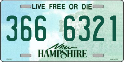 NH license plate 3666321