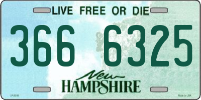 NH license plate 3666325