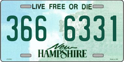 NH license plate 3666331