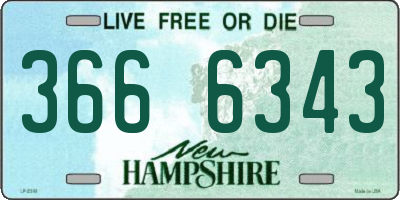 NH license plate 3666343