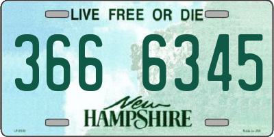 NH license plate 3666345