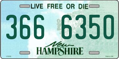 NH license plate 3666350