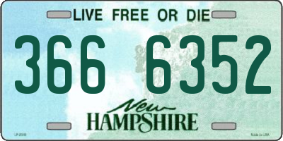 NH license plate 3666352
