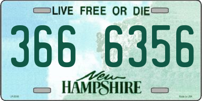 NH license plate 3666356