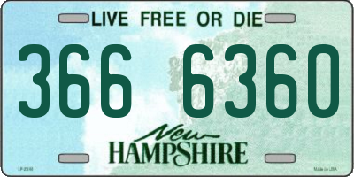 NH license plate 3666360