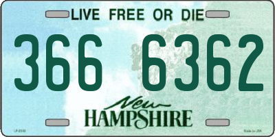 NH license plate 3666362