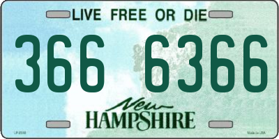 NH license plate 3666366