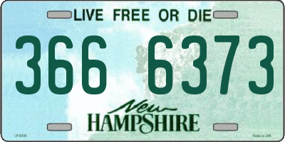 NH license plate 3666373