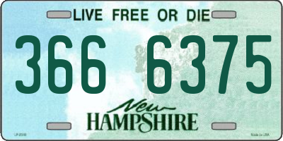 NH license plate 3666375