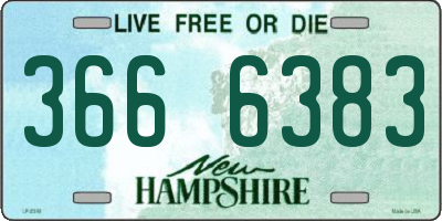 NH license plate 3666383
