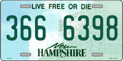 NH license plate 3666398