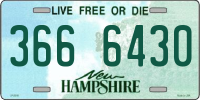 NH license plate 3666430
