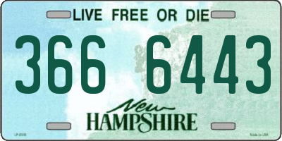 NH license plate 3666443