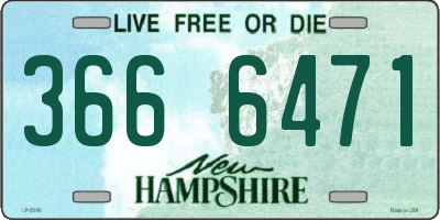 NH license plate 3666471