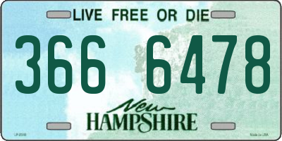NH license plate 3666478