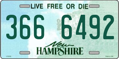 NH license plate 3666492