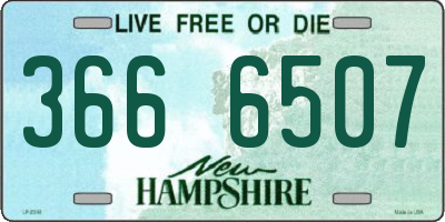 NH license plate 3666507