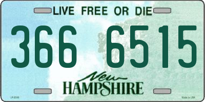 NH license plate 3666515