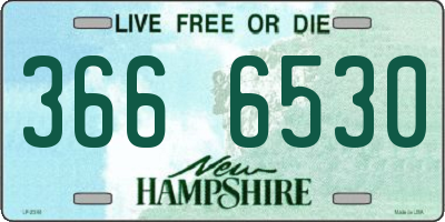 NH license plate 3666530