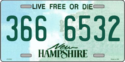 NH license plate 3666532