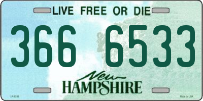 NH license plate 3666533