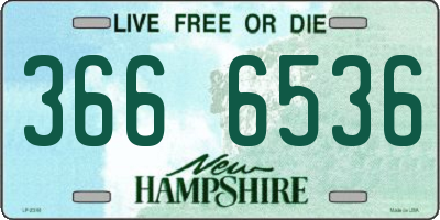 NH license plate 3666536