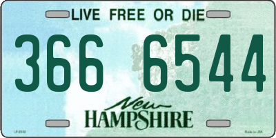 NH license plate 3666544