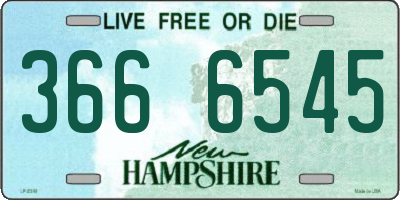 NH license plate 3666545
