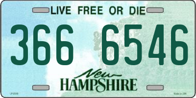NH license plate 3666546