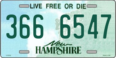 NH license plate 3666547