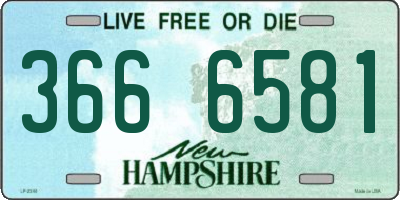 NH license plate 3666581