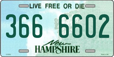 NH license plate 3666602
