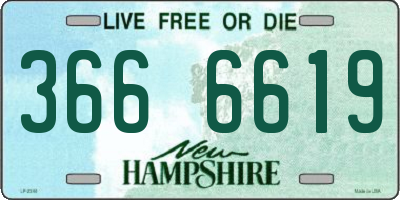 NH license plate 3666619