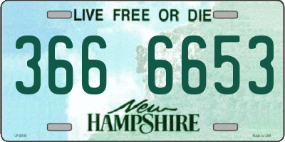 NH license plate 3666653