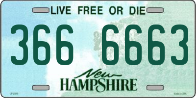 NH license plate 3666663