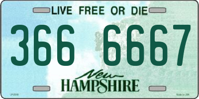 NH license plate 3666667