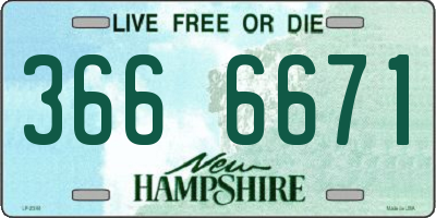 NH license plate 3666671