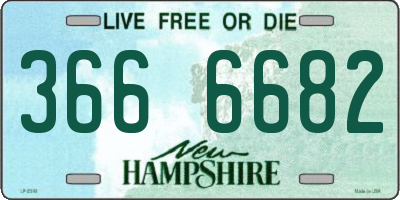 NH license plate 3666682
