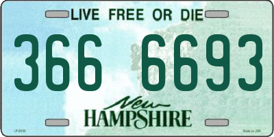 NH license plate 3666693