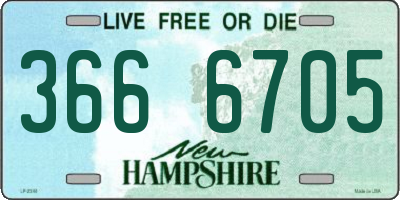 NH license plate 3666705