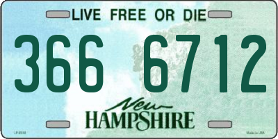 NH license plate 3666712