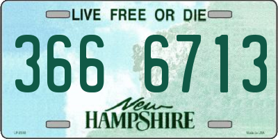 NH license plate 3666713