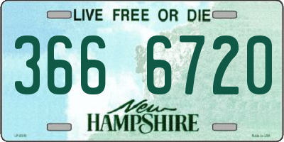 NH license plate 3666720