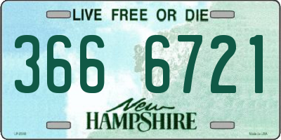 NH license plate 3666721