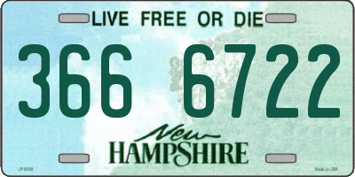 NH license plate 3666722